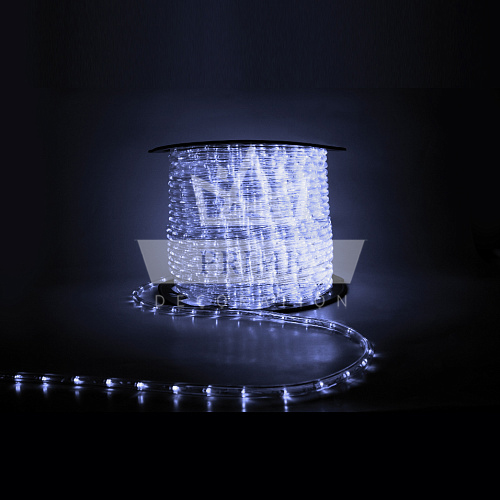 Светодиодный дюралайт 10 мм, ПВХ, статика, прозрачный, 220В