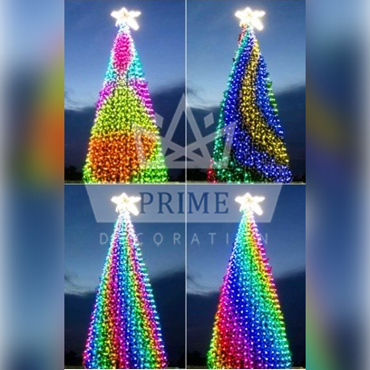 Искусственная уличная елка с комплектом освещения 3D