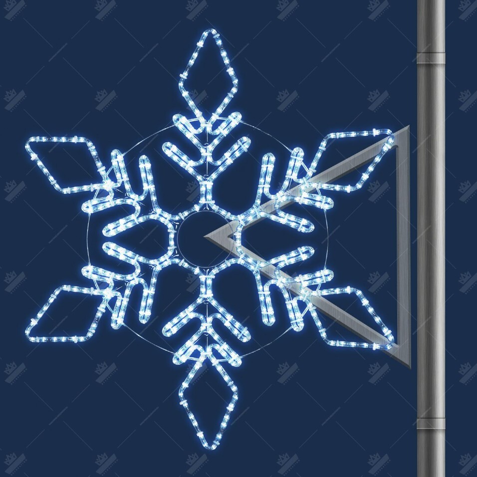 Светодиодная Консоль Снежинка, ширина 1,4 м высота 1,1 м