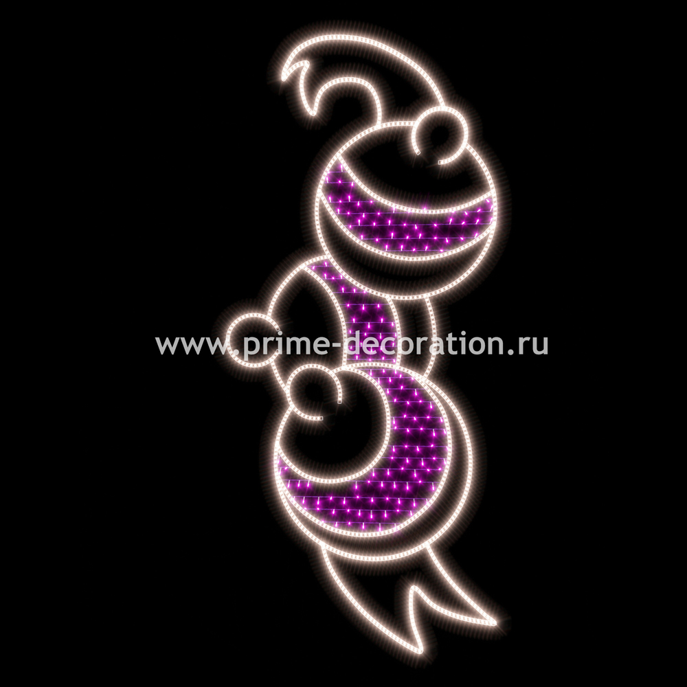 Световая конструкция Ализа, ширина 1 м высота 2 м