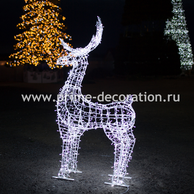 Световая конструкция Олень «Скакун», высота 1,9 м