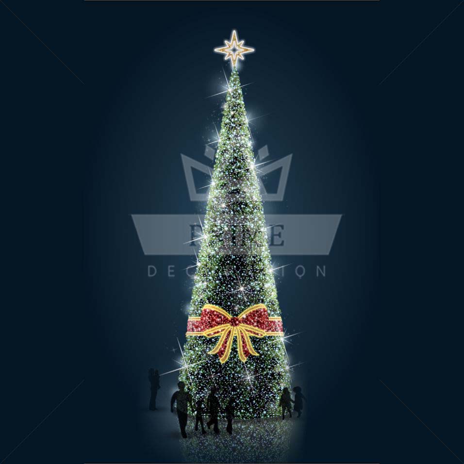 Искусственная уличная елка с комплектом оформления Кокетка