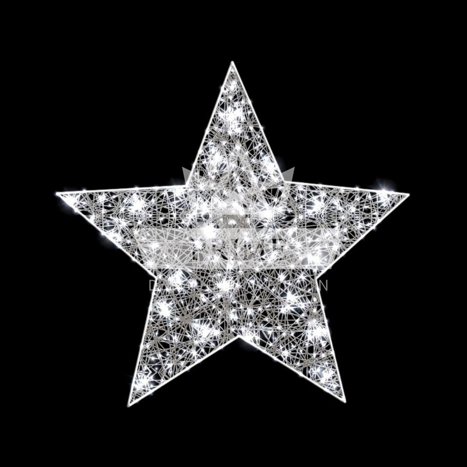 Звезда световая плоская двусторонняя поликомпозитная подвесная