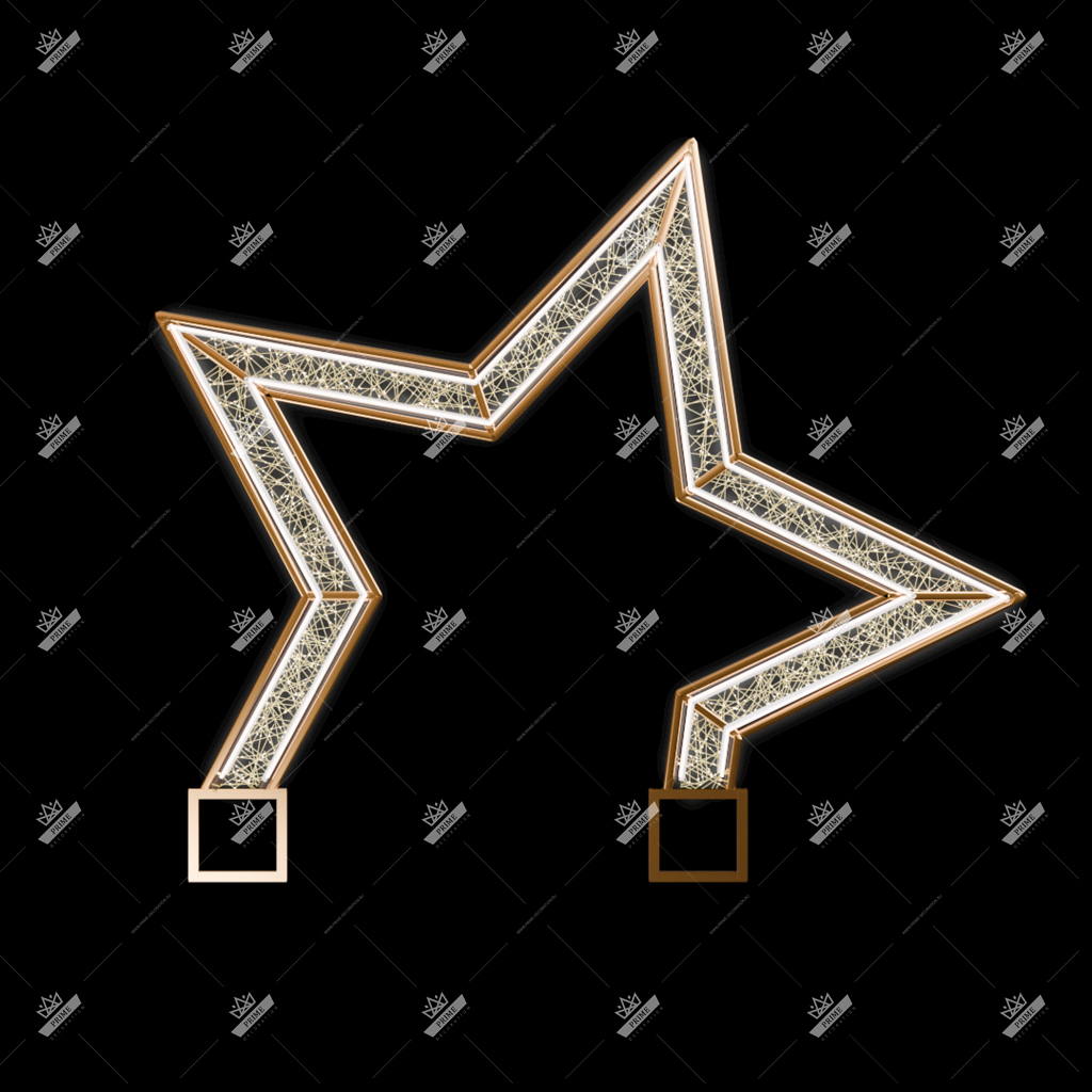 Светодиодная Арка Звезда симметрия, высота 4,5 м