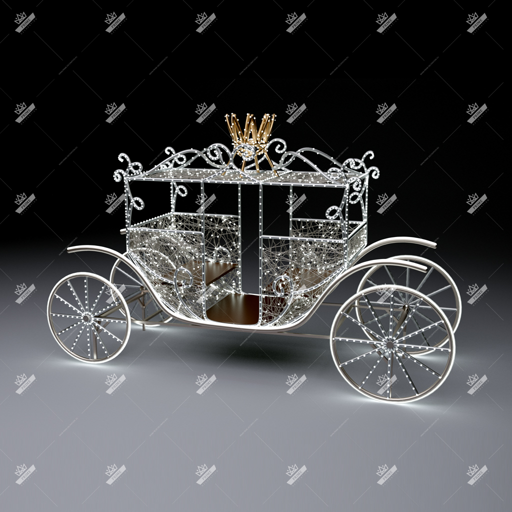 Светодиодная конструкция Карета короля, высота 2,6 м