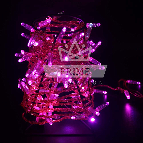 Гирлянда-нить 10 м, ПВХ, флэш, 24В, цветной провод