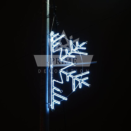 Светодиодная Консоль Снежинка, ширина 0,85 м высота 2 м