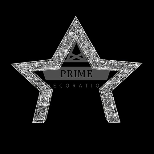 Световая Арка Алмазная звезда объемная, ширина 4 м высота 4,8 м