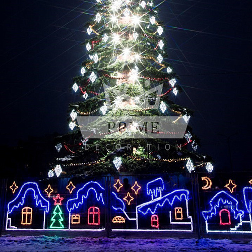 Световое ограждение "Домики" , 1 секция