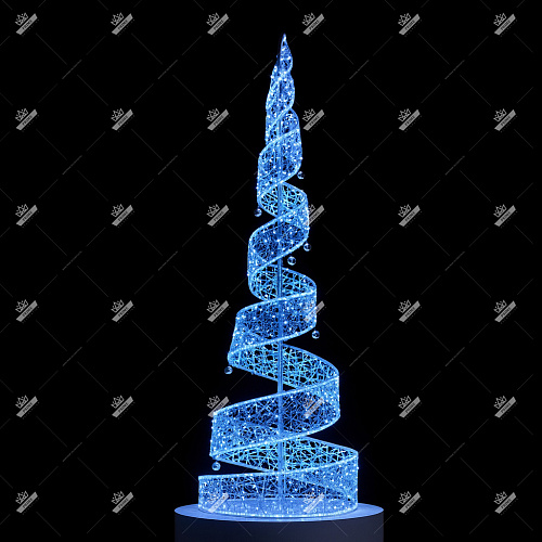 Конус-спираль световой поликомпозитный (Цвет на выбор), высота 2,5 м 