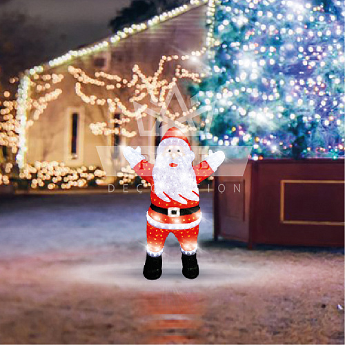 Светодиодная фигура Санта Клаус, ширина 0,76 м высота 1,2 м