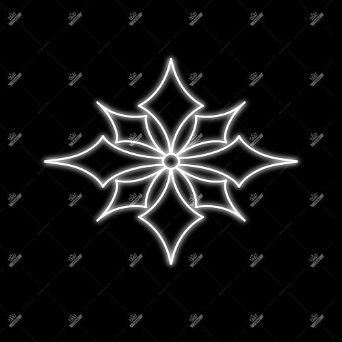 Новогодний светодиодный мотив Звезда №2, ширина 0,9 м высота 0,9 м