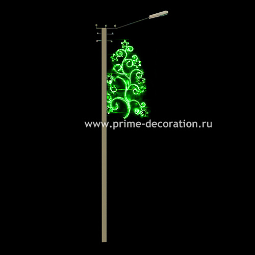 Световая конструкция Елка, ширина 1 м высота 2 м