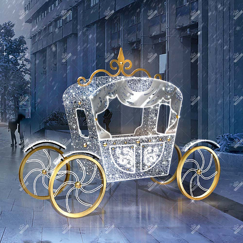 Светодиодная конструкция Карета, ширина 3 высота 2,3 м