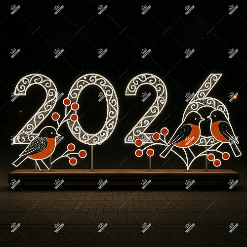 Цифры 2026 Снегири 2, высота 2 м