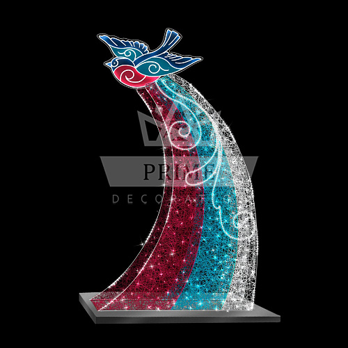 Декоративная фигура Полуарка Снегирь, ширина 1,7 м высота 2,5 м