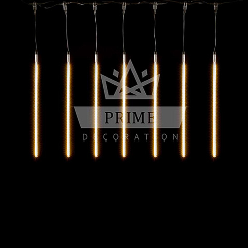 Гирлянда Тающие Сосульки 5 шт по 100 см, Провод Черный ПВХ