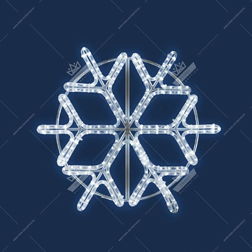 Новогодний Светодиодный Мотив Снежинка, ширина 0,7 м высота 0,6 м