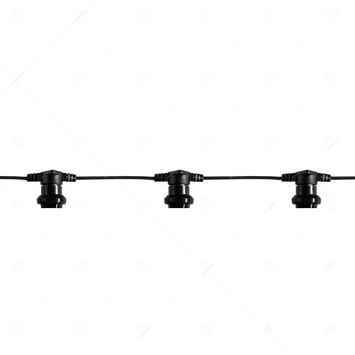 Белт-лайт, бухта 50 м, 2 жилы, шаг 20 см, 250 патронов, черный круглый провод ПВХ