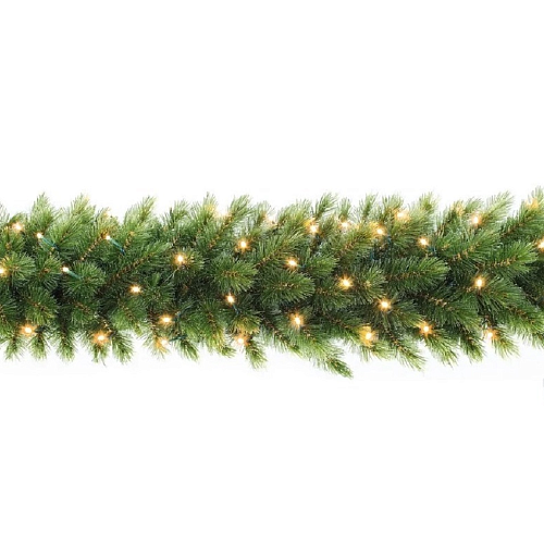Хвойная гирлянда с вплетенной световой гирляндой нить D-30 см, длина 2,7 м