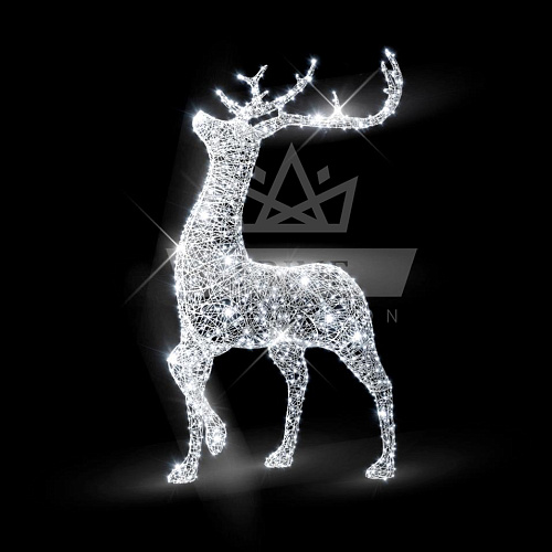 Светодиодный Олень Стройный, ширина 0,8 м высота 2,2 м
