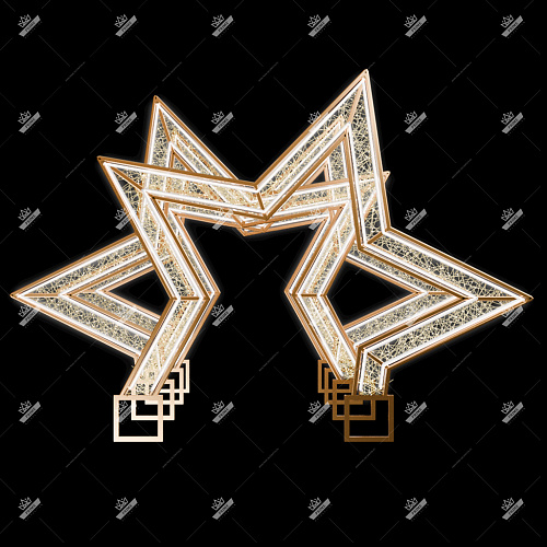 Световой тоннель из арок Тоннель из звезд, высота 4,5 м