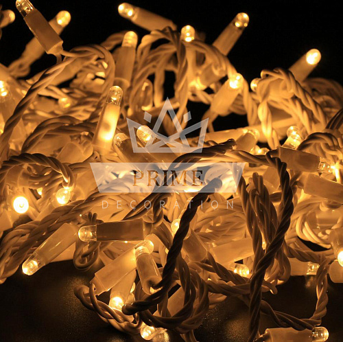 Гирлянда-нить 10 м, РЕЗИНА 2,3 мм, флэш, 24В