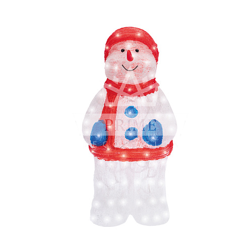 Светодиодная фигура Снеговик в синих варежках, ширина 0,31 м высота 0,59 м