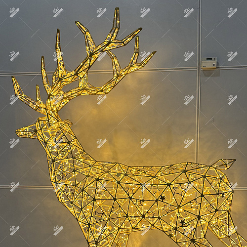 Светодиодный Полигональный Олень, высота 2,5 м