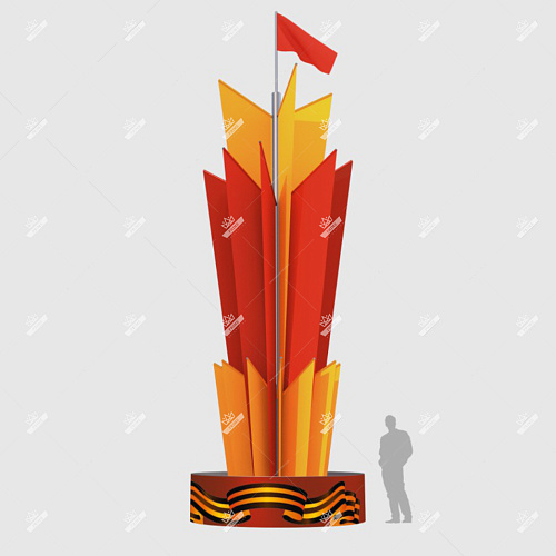 Группа из флагов Парад