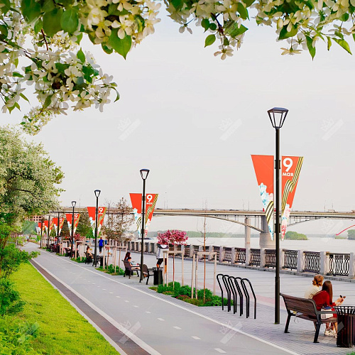 Комплект баннерных консолей на День Победы для столбов (10 шт.)