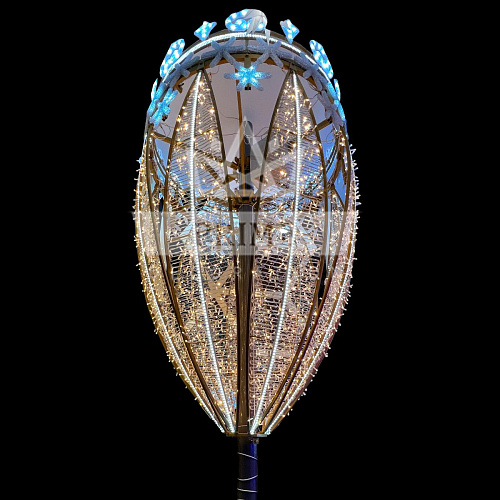 Светодиодная Консоль Тюльпан, ширина 1,7 м высота 3 м