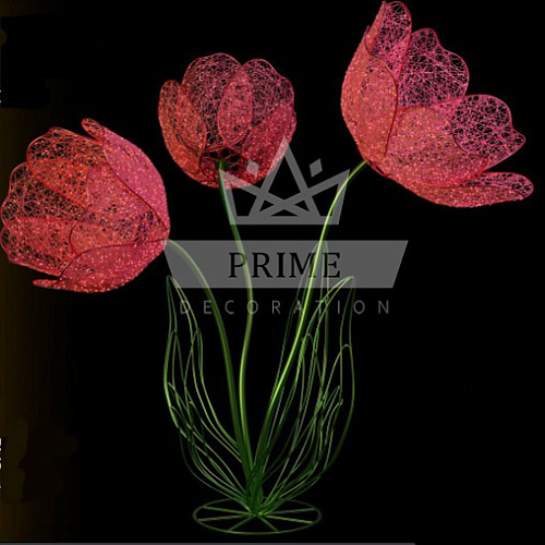 Светодиодная фигура Майский букет, высота 3 м