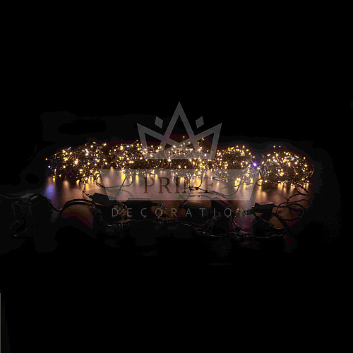 Светодиодная гирлянда Спайдер, 5 нитей по 20м, ip54 24В, ПВХ, флэш