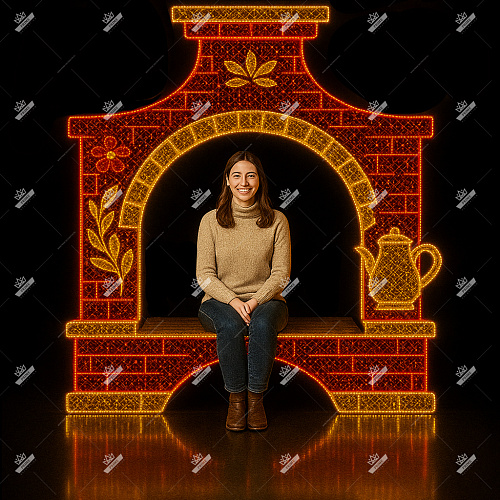 Светодиодная конструкция Фотозона Русская печь, высота 2 м