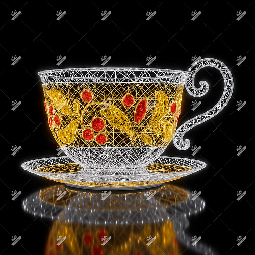 Светодиодная конструкция Чашка, высота 1 м