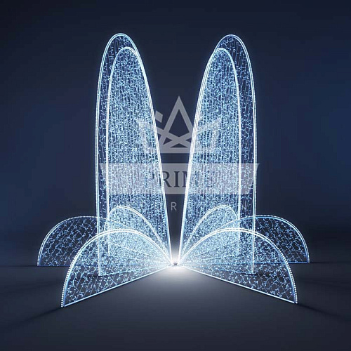 Световой фонтан Бабочка, ширина 3 м высота 3 м