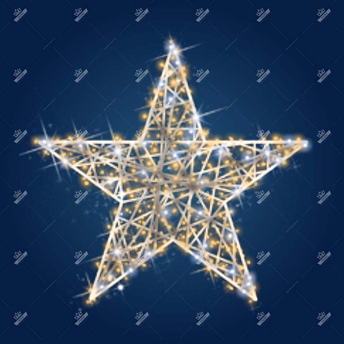 Новогодний светодиодный мотив Звезда Плекси МЗ12