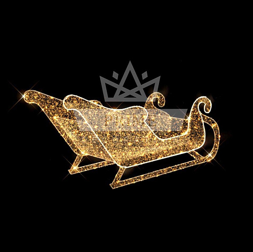 Декоративная фигура Сани, ширина 2,5 м высота 1 м (цвет на выбор)