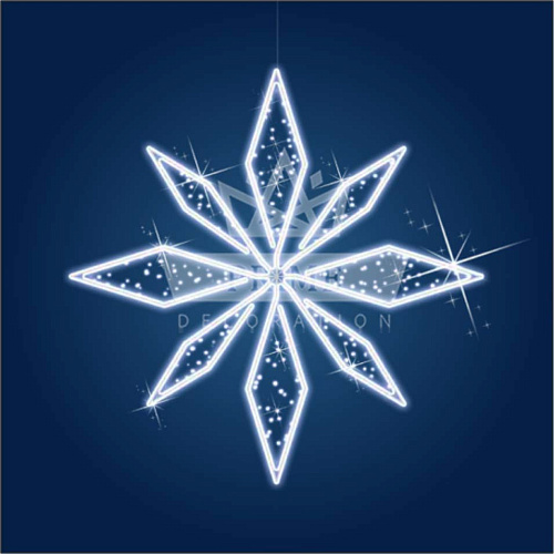 Новогодний светодиодный мотив Снежинка МС 02