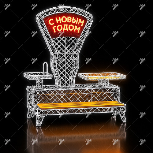 Светодиодная конструкция Фотозона Советские весы, высота 2 м