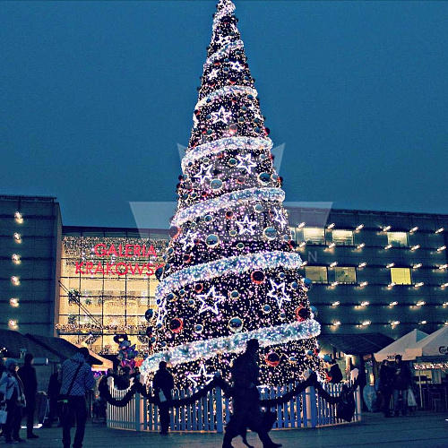 Искусственная уличная елка с комплектом оформления Млечный путь