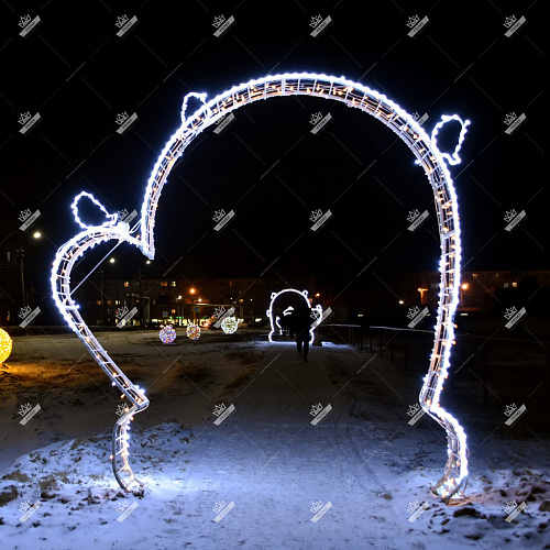 Светодиодная Арка Варежка, высота 2,5 м