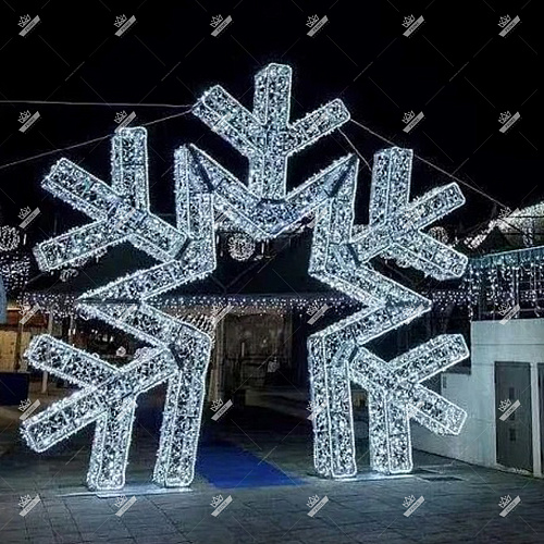 Светодиодная Арка Снежинка, высота 4 м