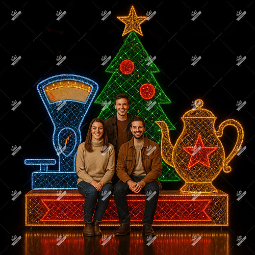 Светодиодная конструкция фотозона Назад в СССР, высота 2,5 м