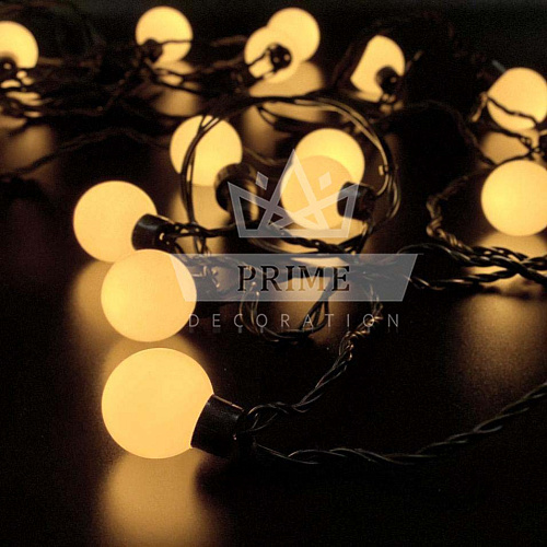 Гирлянда Шарики, 5м, 24В, РЕЗИНА 2,3 мм, статика / (динамика - RGB)