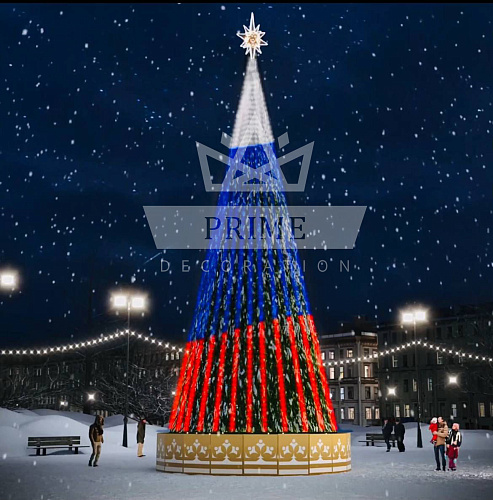 Комплект управляемого пиксельного освещения для каркасной елки