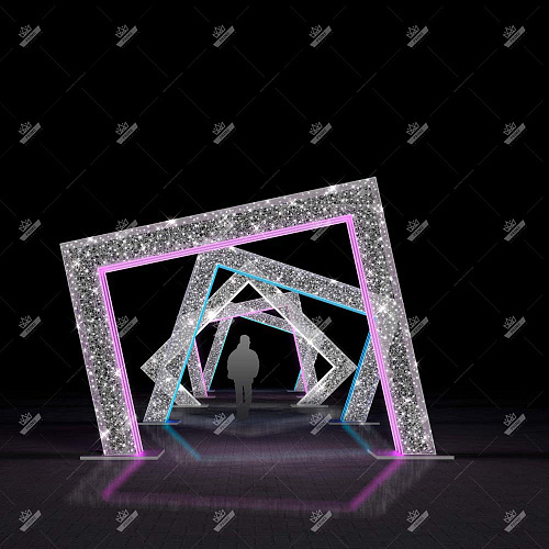 Световой тоннель из арок Электро