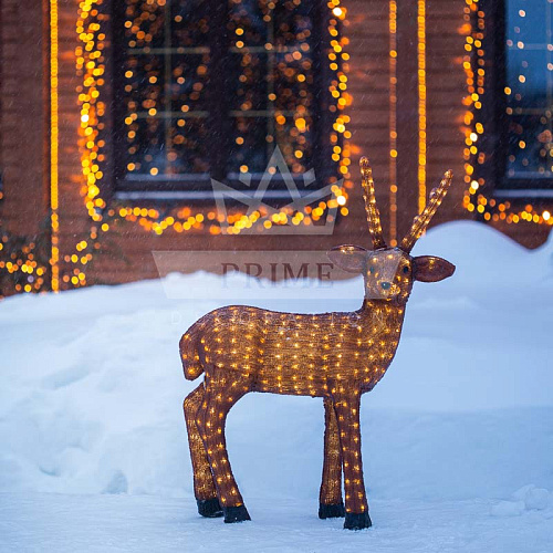 Светодиодный Олень Бурый, ширина 0,78 м высота 1 м