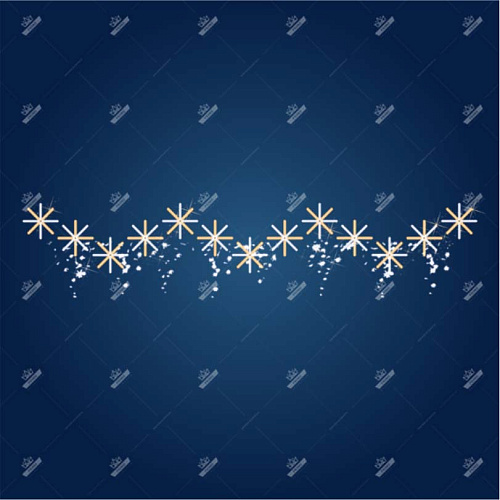 Новогодняя Растяжка Орионы на бахроме, ширина 6,8 м высота 1,45 м